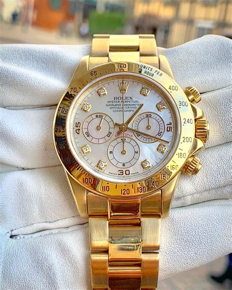 rolex uhr 18 kt gold pladed|Rolex yellow gold watch.